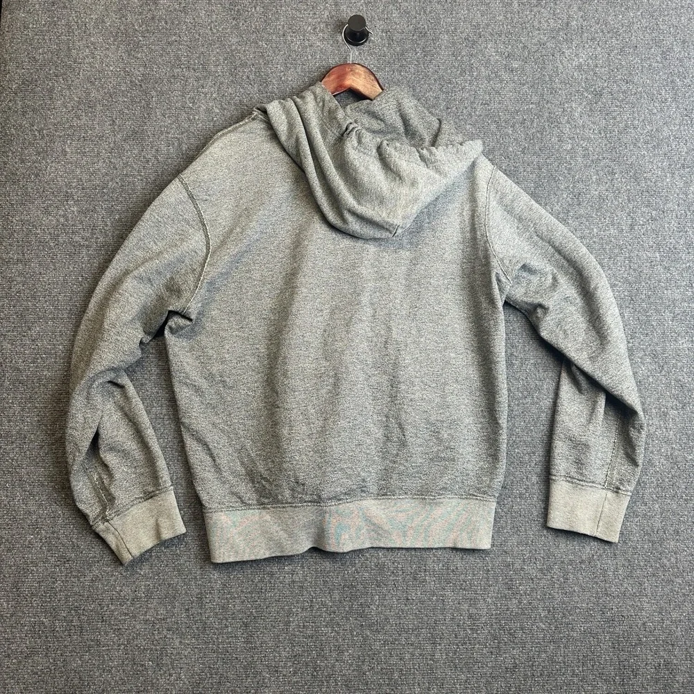 Polo Ralph Lauren Full Zip Hoodie Mens XL Gray Cotton Fleece Logo Sweatshirt‎